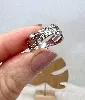 bague 3 rangs croissés dont 2 sertis de diamants or 750 millième (18 ct) 3,52g