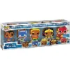 figurine funko! pop - dc super - héros - pain d'épices superman / batman / aquaman / wonder woman / flash - pack (66450)