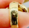 bague or ornée d'une citrine en cabochon (rayures) or 750 millième (18 ct) 14,52g