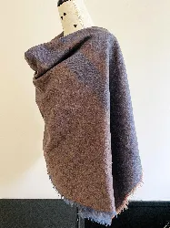 gucci etole / foulard en laine monogramme 140 couleur marron et bleu