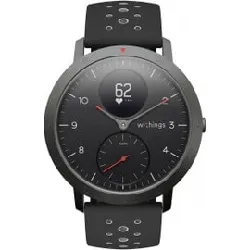 montre connectée withings steel hr sport - 40 mm - acier inoxydable - suivi d'activités avec bande - silicone - taille du poignet 