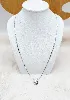 collier argent vintage pendentif orné de 5 saphirs argent 925 millième (22 ct) 5,60g