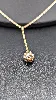 collier avec pendentif boule pavée de oxydes or 750 millième (18 ct) 4,72g