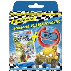 jeu nintendo switch bundle pack animal kart racer (code in a box) + volant switch