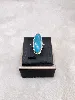 bague turquoise ovale argent 925 millième (22 ct) 4,44g