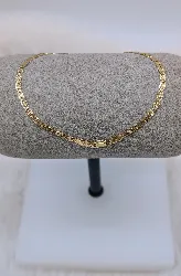 bracelet maille plate motifs limés en or or 585 millième (14 ct) 1,78g