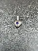 pendentif argent coeur et pierre bleue argent 925 millième (22 ct) 0,96g