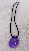 baccarat collier goutte d'eau en cristal violet et fermoir en argent argent 925 millième (22 ct) 34,15g