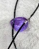 baccarat collier goutte d'eau en cristal violet et fermoir en argent argent 925 millième (22 ct) 34,15g