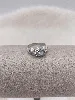 bague argent bombée sertie de pierre bleu et oxydes blancs argent 925 millième (22 ct) 3,08gr