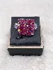 bague en brickstitch carrée violete rouge t57