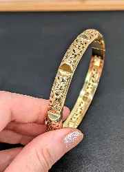 bracelet motifs végétaux ajourés en or or 750 millième (18 ct) 18,34g