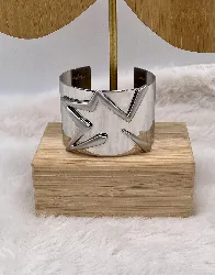 bracelet thierry mugler étoile en métal argenté