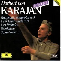 cd herbert von karajan - herbert von karajan conducts hungarian rhapsody, peer gynt, les préludes, beethoven's fifth