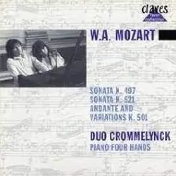 cd wolfgang amadeus mozart sonate pour piano à 4 mains en fa majeur k 497 sonate en ut majeur k 521 andante et variations en sol m