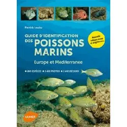 livre guide d'identification des poissons marins - europe et méditerranée
