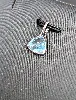 pendentif or topaze bleu forme triangle or 375 millième (9 ct) 0,73g