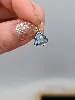 pendentif or topaze bleu forme triangle or 375 millième (9 ct) 0,73g