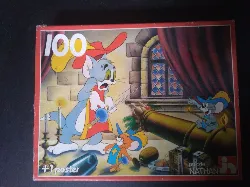 puzzle nathan tom & jerry - les 3 mousquetaires - 100 pièces - 555 312