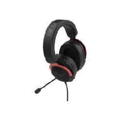 asus casque tuf gaming h3 rouge - son surround 7.1 - filaire 3.5mm