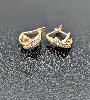 boucles d'oreilles clips or chacune ornée d'une ligne d'oxydes or 750 millième (18 ct) 1,10g