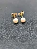 boucles d'oreilles puces demie perle de culture or 750 millième (18 ct) 0,40g