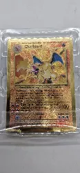 carte pokemon charizard metal gold