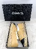 chanel espadrilles / chaussures en cuir agneau beige et noir pointure 42