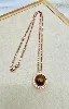 collier et pendentif makuti orné d'une perle synthétique couleur brun