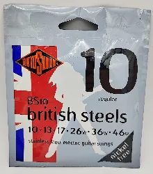 cordes guitare electrique rotosound bs10 british stainless steel regular 10/46