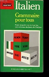 livre la grammaire italienne pour tous