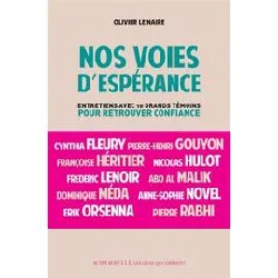 livre nos voies d'esperance