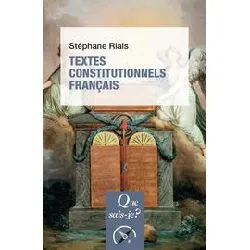 livre textes constitutionnels français