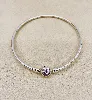 pandora bracelet jonc moments "heat of winter" pavé d'oxydes violettes argent 925 millième (22 ct) 9,03g