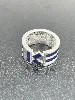 bague kenzo k stripes bleu et blanc argent 925 millième (22 ct) 11,10g