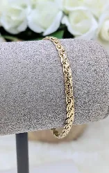 bracelet en or maille palmier plate or 750 millième (18 ct) 5,71g