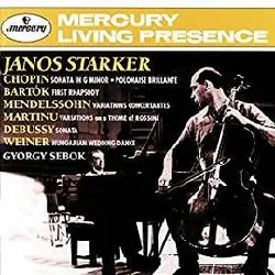 cd janos starker - starker plays chopin / bartók / mendelssohn / martinu / debussy / weiner (1995)