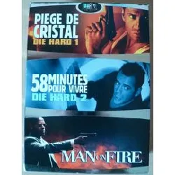 dvd man on fire + piège de cristal + 58 minutes pour vivre - pack