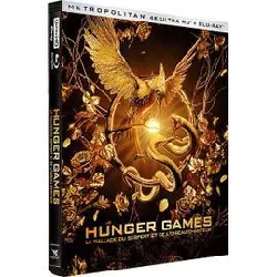 hunger games : la ballade du serpent et de l'oiseau chanteur - 4k ultra hd + blu - ray - édition boîtier steelbook