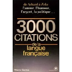 livre 3000 trois mille citations de la langue française..