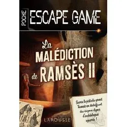 livre escape game de poche la malédiction de ramsès ii