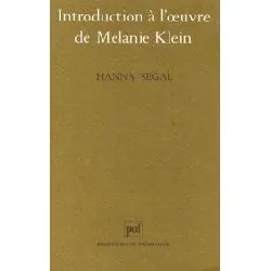 livre introduction a l'oeuvre de melanie klein