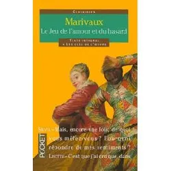 livre le jeu de l'amour et du hasard