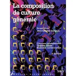 livre les épreuves de culture générale. 8e éd. - compositions et oraux