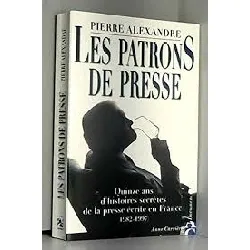 livre les patrons de presse