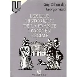 livre lexique historique de la france d'ancien régime