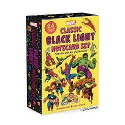 livre marvel classic black light notecard set