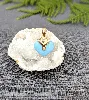 pendentif or orné d'un coeur en turquoise or 750 millième (18 ct) 7,67g