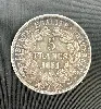 pièce 5 francs cérès 1851  argent 900 millième 24,95g