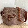 sac bandoulière longchamp en toile taupe